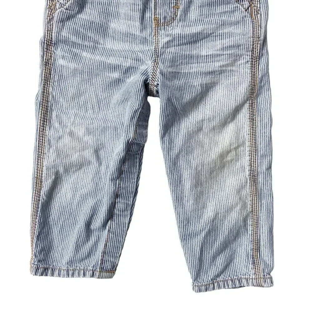 OshKosh Overalls‎ 18M Kid Boy Girl Engineer Stripe Blue